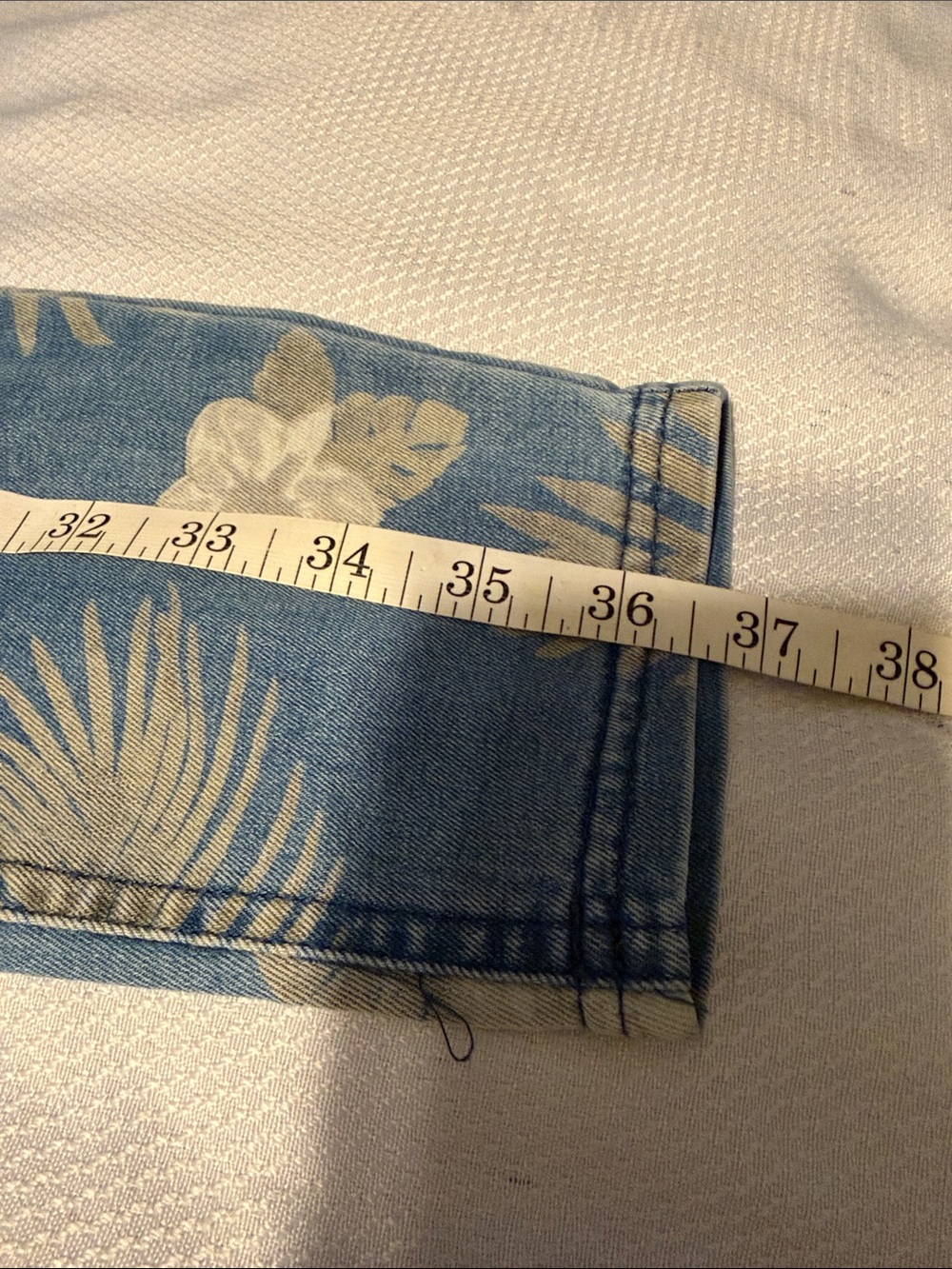 HUE Floral Print Blue Women’s Jeggins - Picture 8 of 9